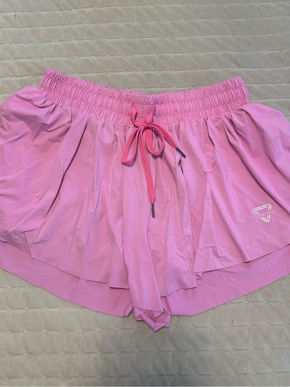 Women’s Pink Layered Athletic Shorts